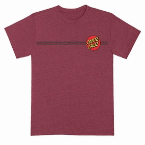 Summer Style Water Based Ink Print Santa Cruz Classic Dot T-Shirt - Heather Cardinal