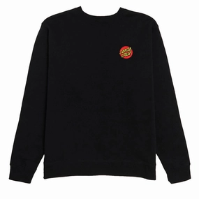 Cotton Blend Street Look Wear Santa Cruz Cruz Embroidered Sweatshirt - Black