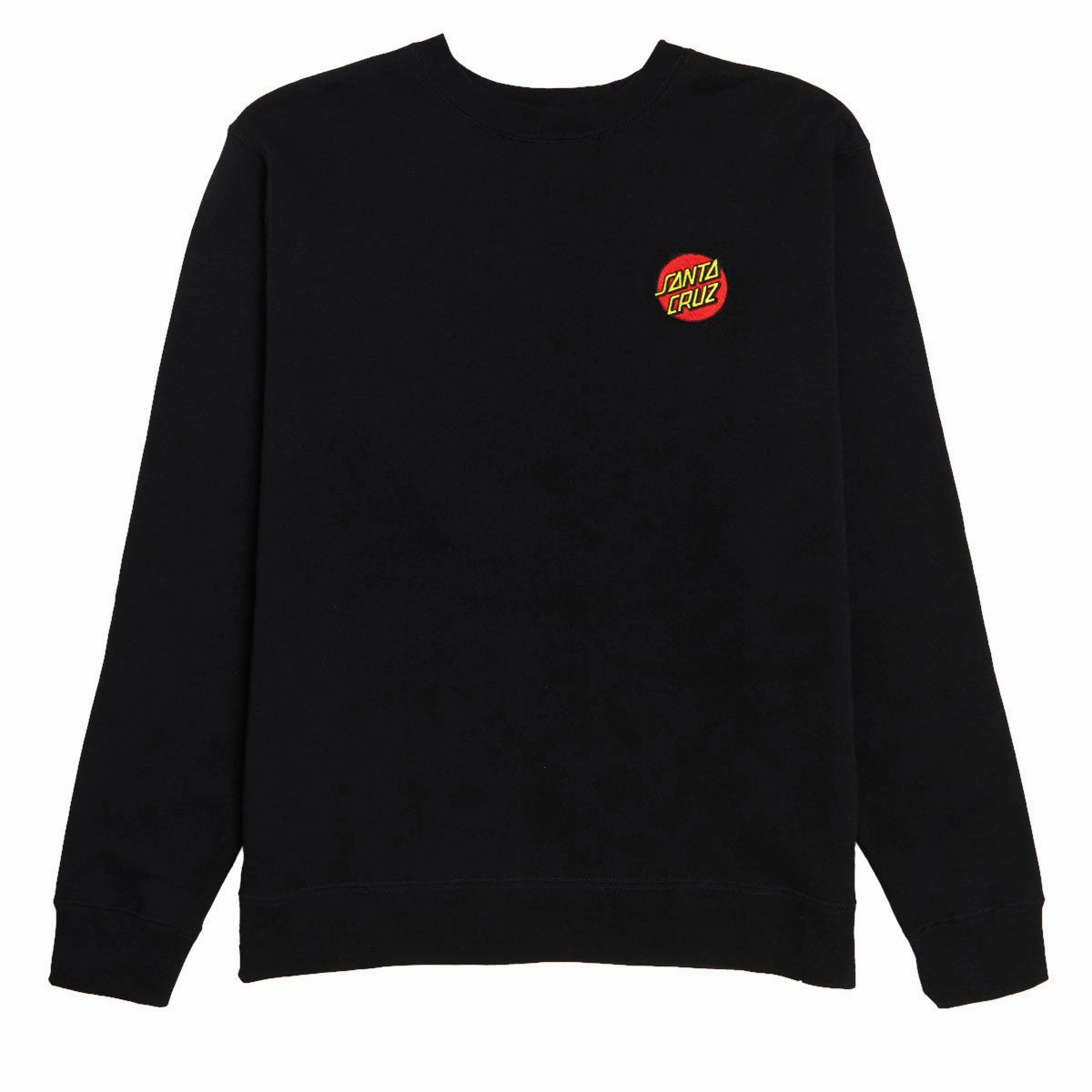 Santa Cruz Cruz Embroidered Sweatshirt - Black Barbecue wear Removable Hood