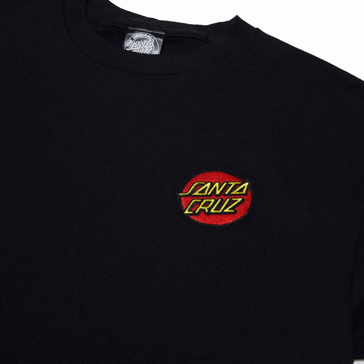 Modern Trend Look Quick Wear Santa Cruz Cruz Embroidered T-Shirt - Black
