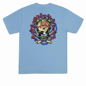 Feminine Fit Bold Design Santa Cruz Grabke All Around T-Shirt - Stone Blue