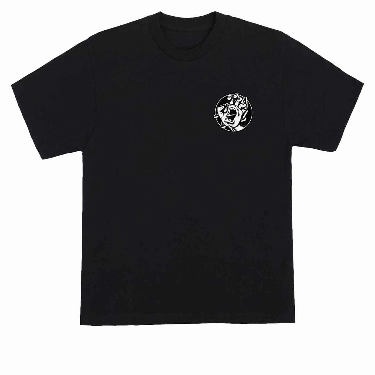 Garment Dyed Finish MoistureWickingFabric Santa Cruz Hand Dot T-Shirt - Black