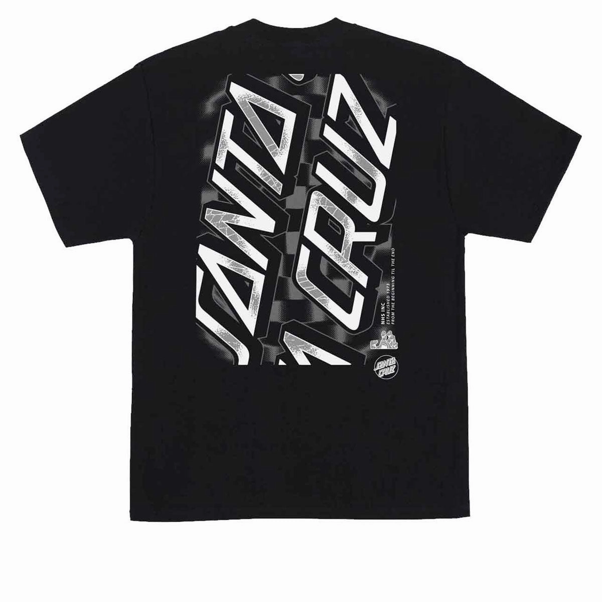 Effortless Vibe DoubleStitchedHem Santa Cruz Intersect Oversized T-Shirt - Black