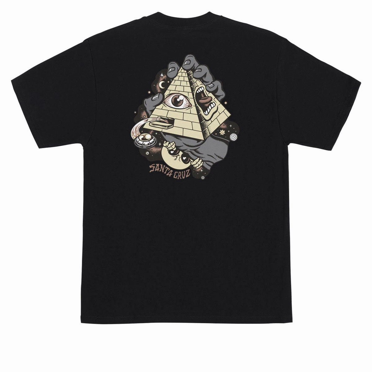 Santa Cruz Knibbs Invasion Hand T-Shirt - Black oversized but not shapeless Outdoor Trend Look
