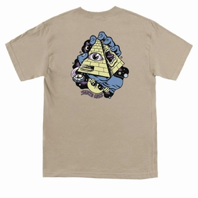 Santa Cruz Knibbs Invasion Hand T-Shirt - Sand Bold Look