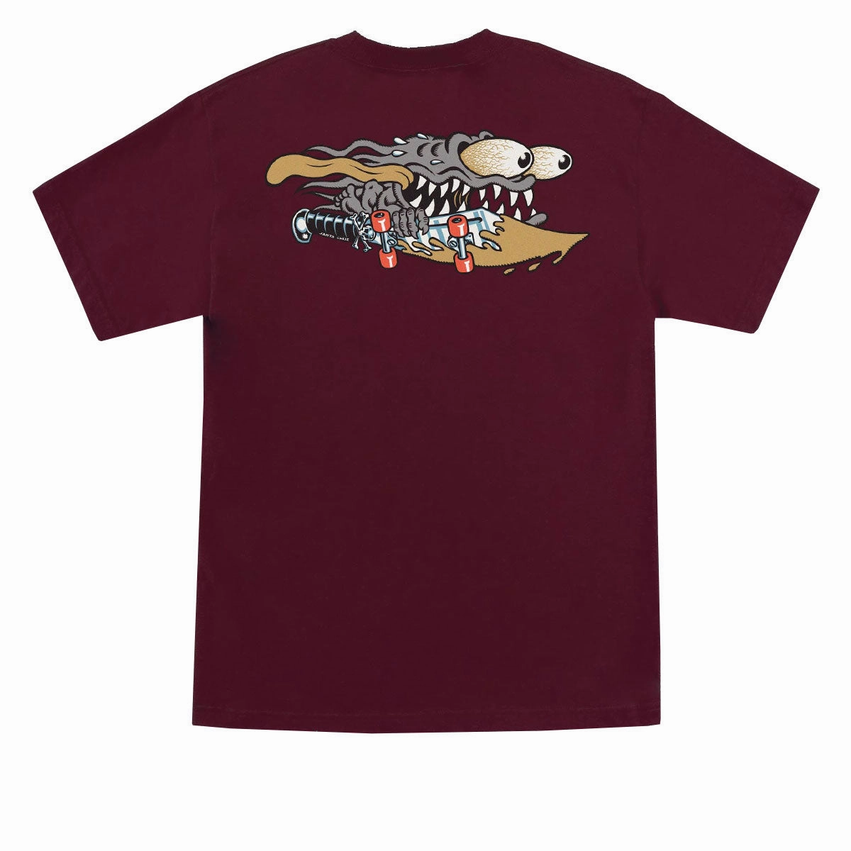 Santa Cruz Meek Slasher T-Shirt - Maroon/Grey Cozy And Stylish Ethically Sourced Cotton