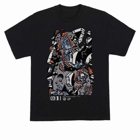 Santa Cruz Roskopp Macro Front T-Shirt - Black Long sleeved warmth