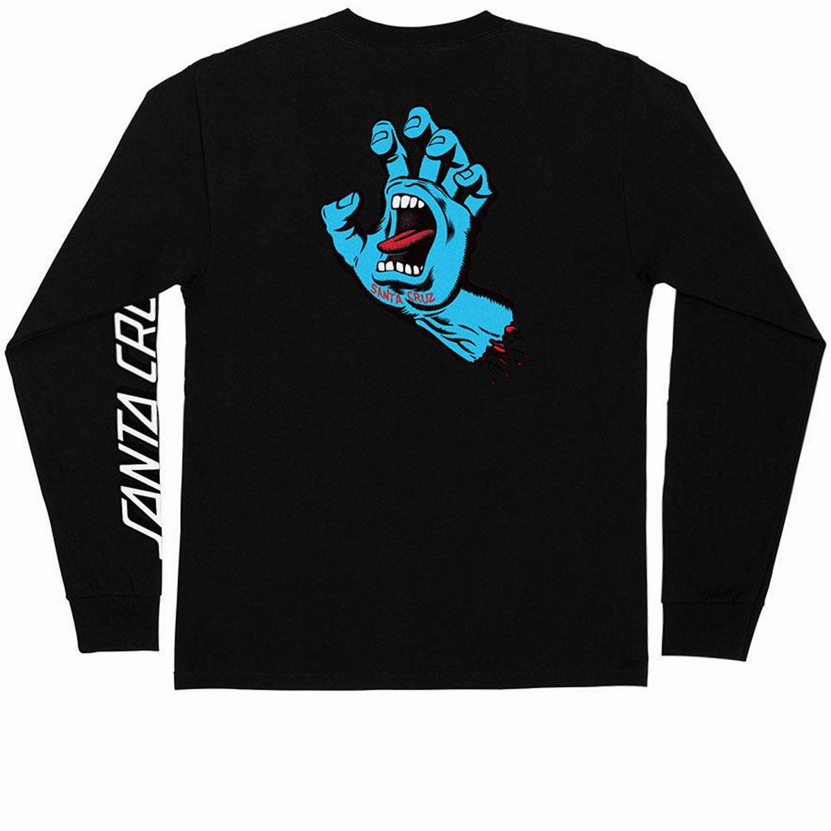 Santa Cruz Screaming Hand Long Sleeve T-Shirt - Black Classic Layering