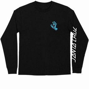 Santa Cruz Screaming Hand Long Sleeve T-Shirt - Black Lightweight Material thermal