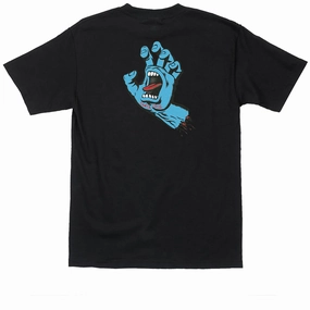 Casual Elegance Easygoing Design Santa Cruz Screaming Hand T-Shirt - Black
