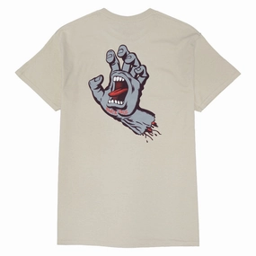 Santa Cruz Screaming Hand T-Shirt - Sand/Maroon/Grey Seasonal Smart Stylish Wearable