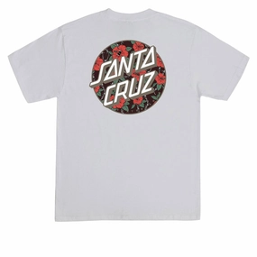 Santa Cruz Screaming Hibiscus Dot T-Shirt - Ash Soft Wearable