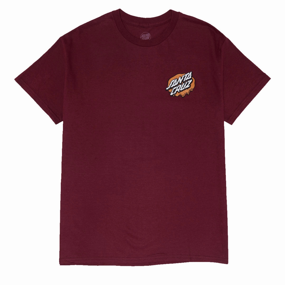 Santa Cruz Slime Scream T-Shirt - Maroon V neck elegance Low Impact Manufacturing