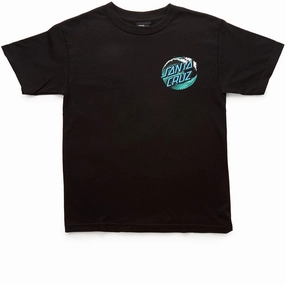 Santa Cruz Wave Dot T-Shirt - Black Beach Outfit