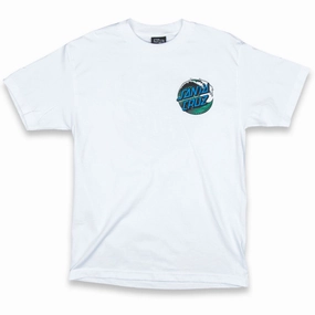 Santa Cruz Wave Dot T-Shirt - White Effortless Look Athletic Comfort Wear