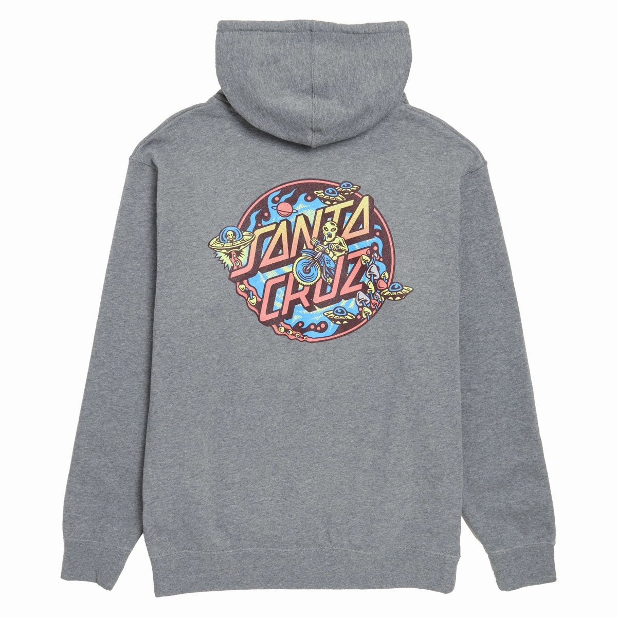 Santa Cruz Winkowski Dope Planet 2 Dot Zip Hoodie - Gunmetal Heather Jackal like
