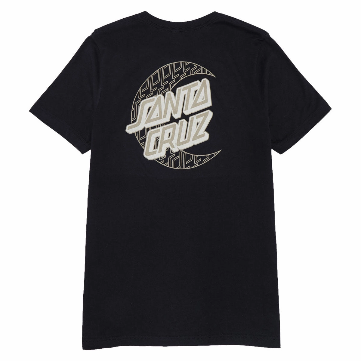 Santa Cruz Womens Imprint Moon Dot Relaxed T-Shirt - Vintage Black Hypoallergenic Textile Elegant Detail