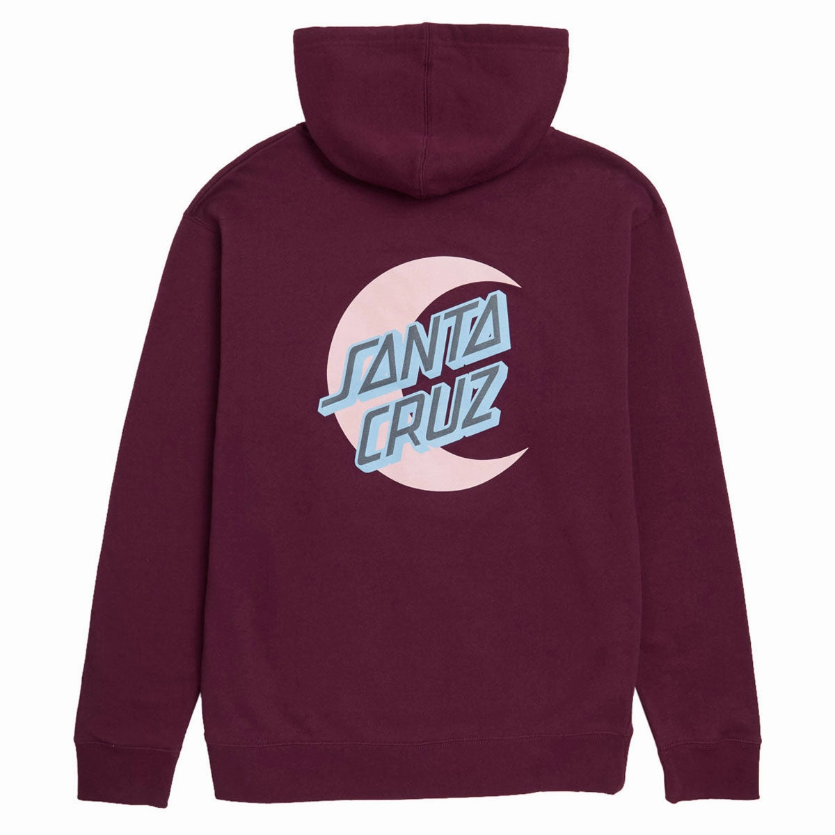Zip Up Style Santa Cruz Womens Moon Dot Relaxed Zip Up Hoodie - Maroon