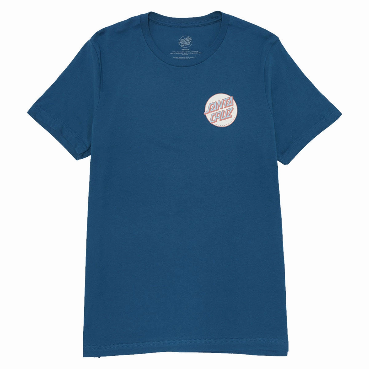 Santa Cruz Womens Other Dot Chest Relaxed T-Shirt - Deep Teal Trendy Wear