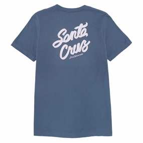 Santa Cruz Womens Ribbon Script Relaxed T-Shirt - Slate Breathable Layer