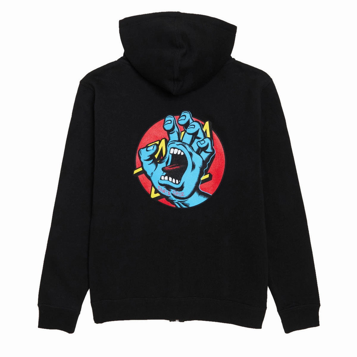 Santa Cruz Youth Hand Dot Zip Up Hoodie - Black Sport Style
