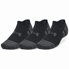 Functional Under Armour Performance Tech No Show Socks (3 Pairs) - Black