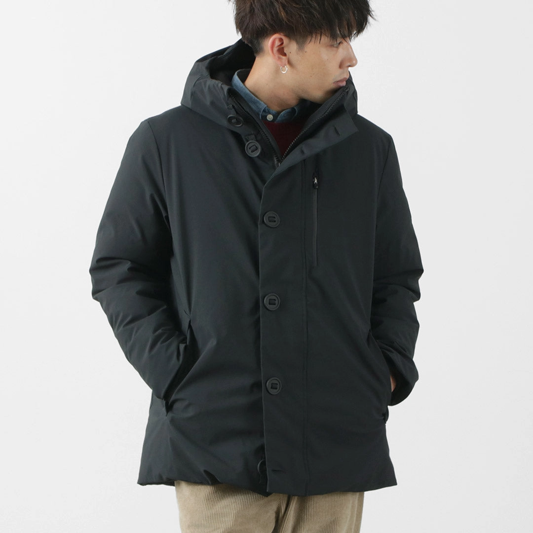 Weekend Casual Fit Windproof Thermal Shell SAVE THE DUCK / Ronan Synthetic Down Hooded Coat