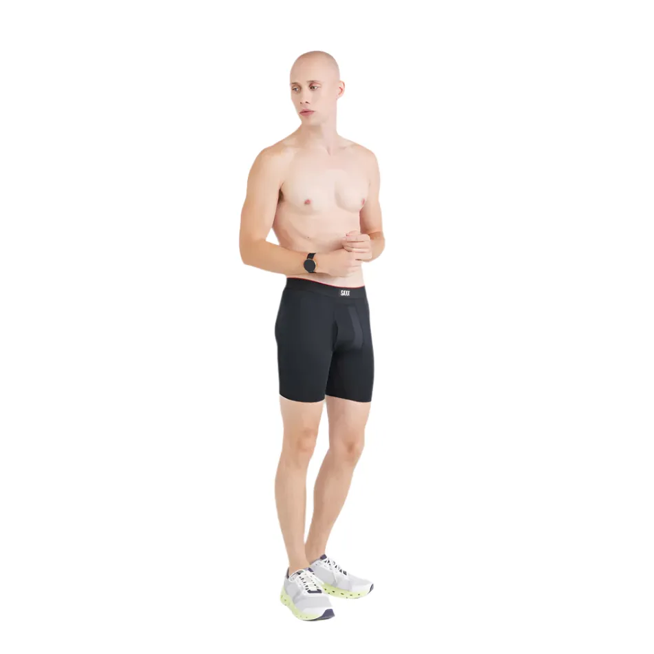 MoistureControl Technology SAXX Men's Multi-sport Mesh Boxer Brief 6' in Black