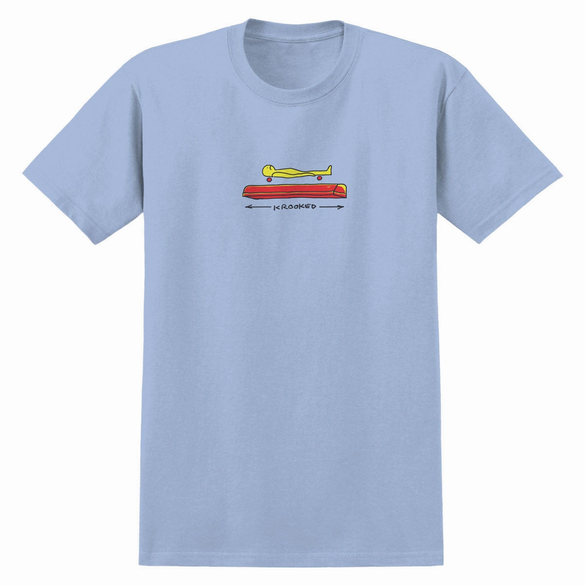 Timeless Layering Krooked Koffin T-Shirt - Powder Blue/Multi