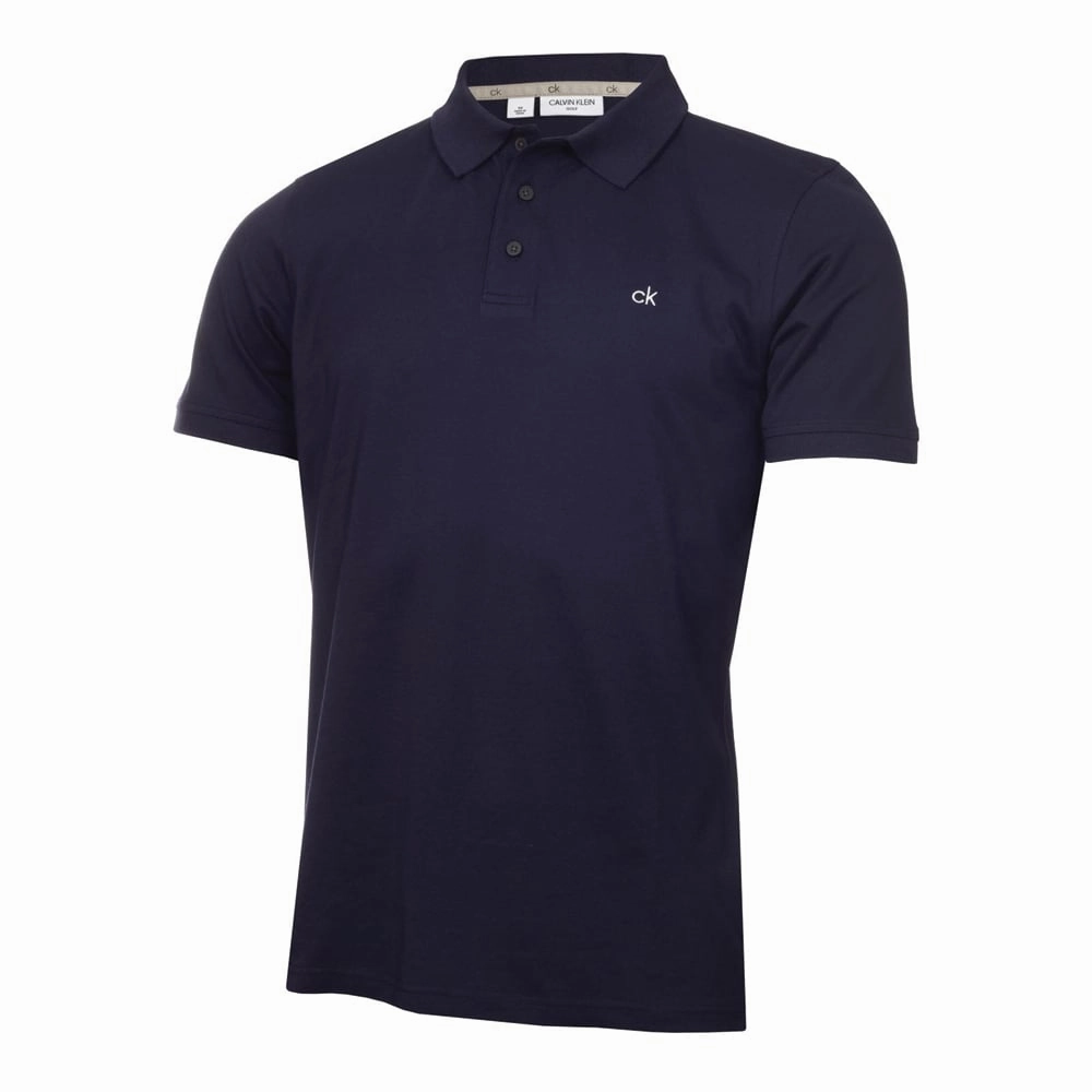 Calvin Klein Planet Polo Shirt - Navy Autumn coziness Non Shrink Material