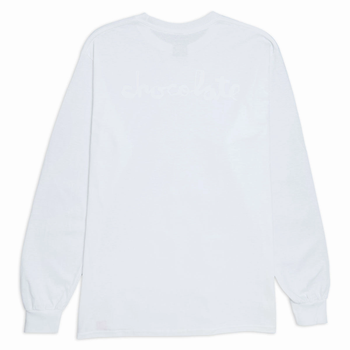 Layered Collar Structure Chic Comfort Chocolate Dream Rodeo Long Sleeve T-Shirt - White