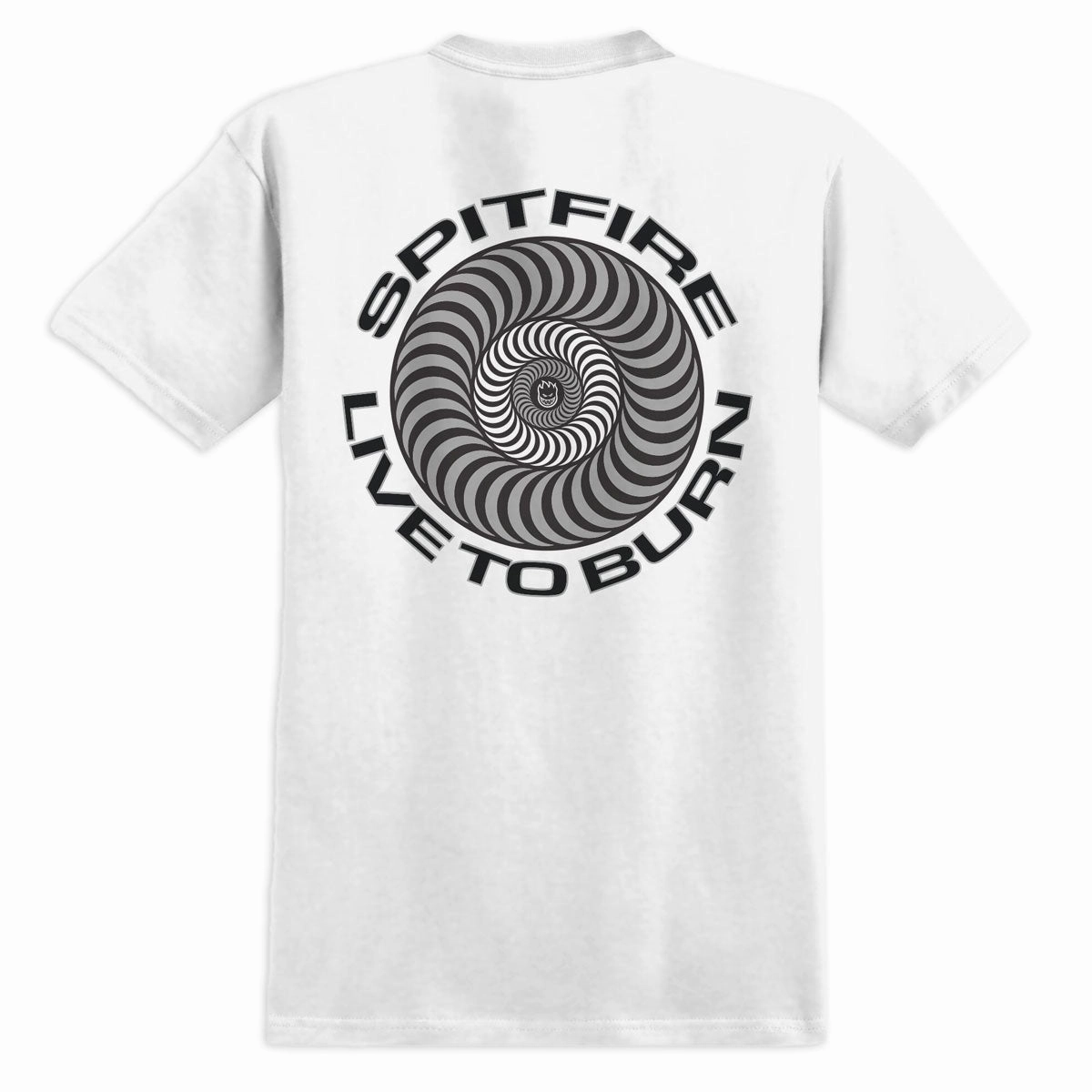 Essential layering piece Wrinkle Resistant Cloth Spitfire Live To Burn Classic T-Shirt - White