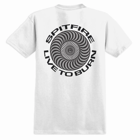Spitfire Live To Burn Classic T-Shirt - White Casual Vibes