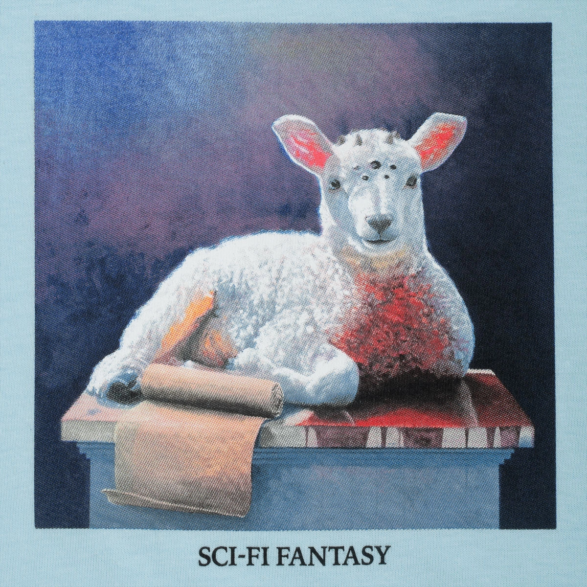 Bohemian Sci-Fi Fantasy Lamb T-Shirt - Chambray