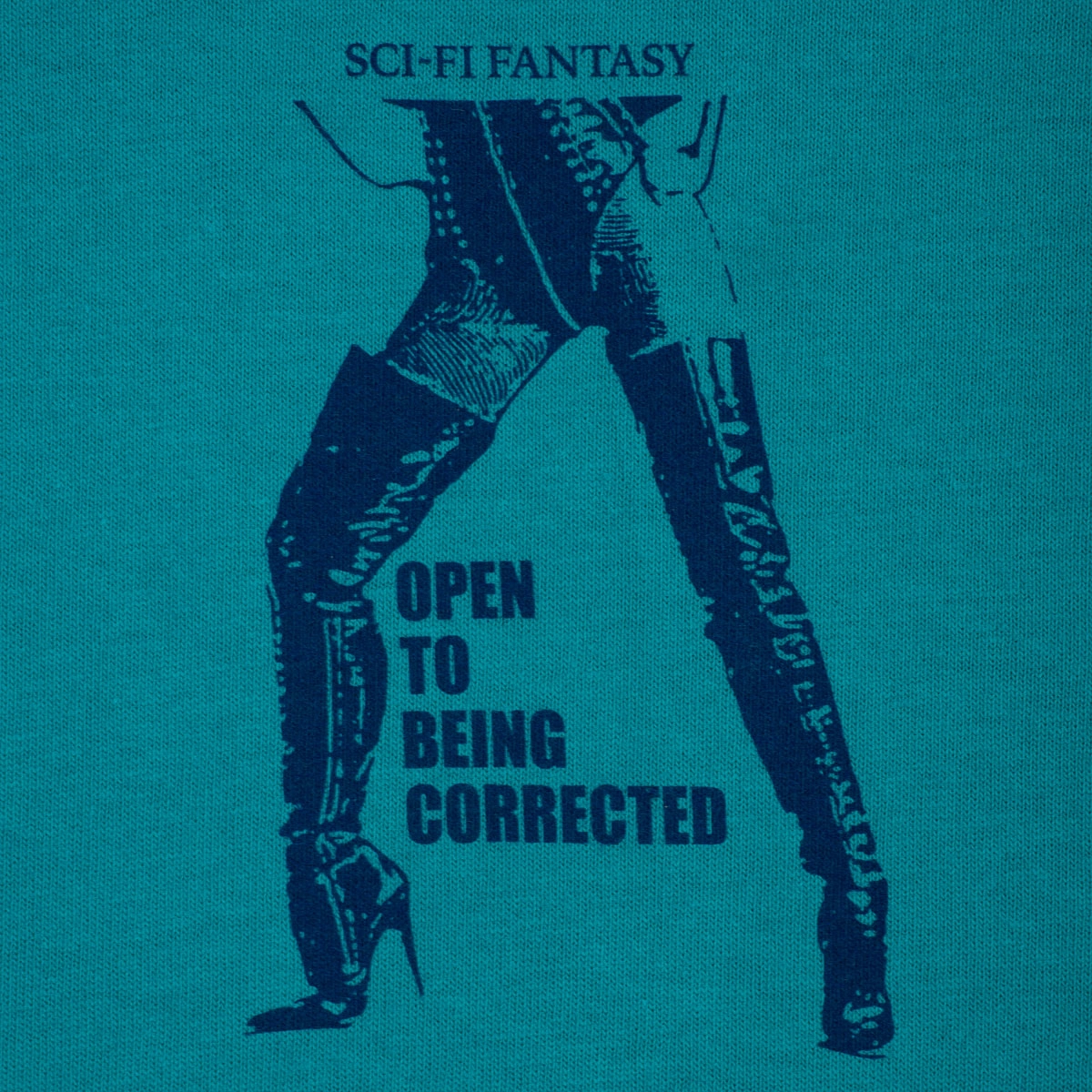 Temperature Regulating Stretchable Knit Sci-Fi Fantasy Open To Being Corrected T-Shirt - Jade