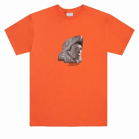Sci-Fi Fantasy Pre-Colombian T-Shirt - Orange Comfy All-Day Fashion Outfit