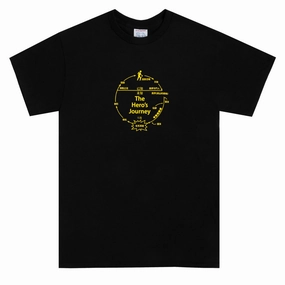 Sci-Fi Fantasy The Heros Journey T-Shirt - Black Fashion Must-Have Outdoor Style