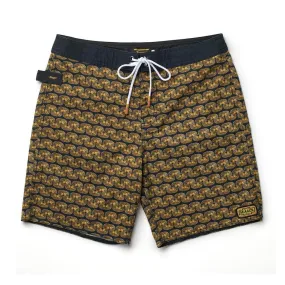 Stretchable Fit Seager Goldmine Boardshorts - Washed Black
