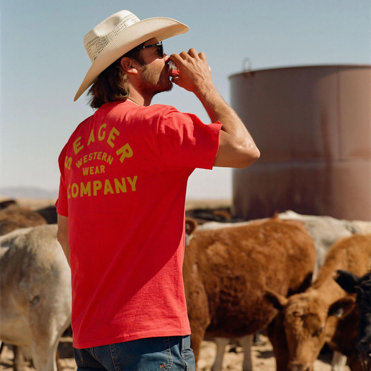 Seager Austin T-Shirt - Red Vintage authenticity
