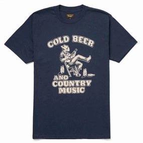 Easygoing Design Essential Wardrobe Seager Country Music T-Shirt - Navy
