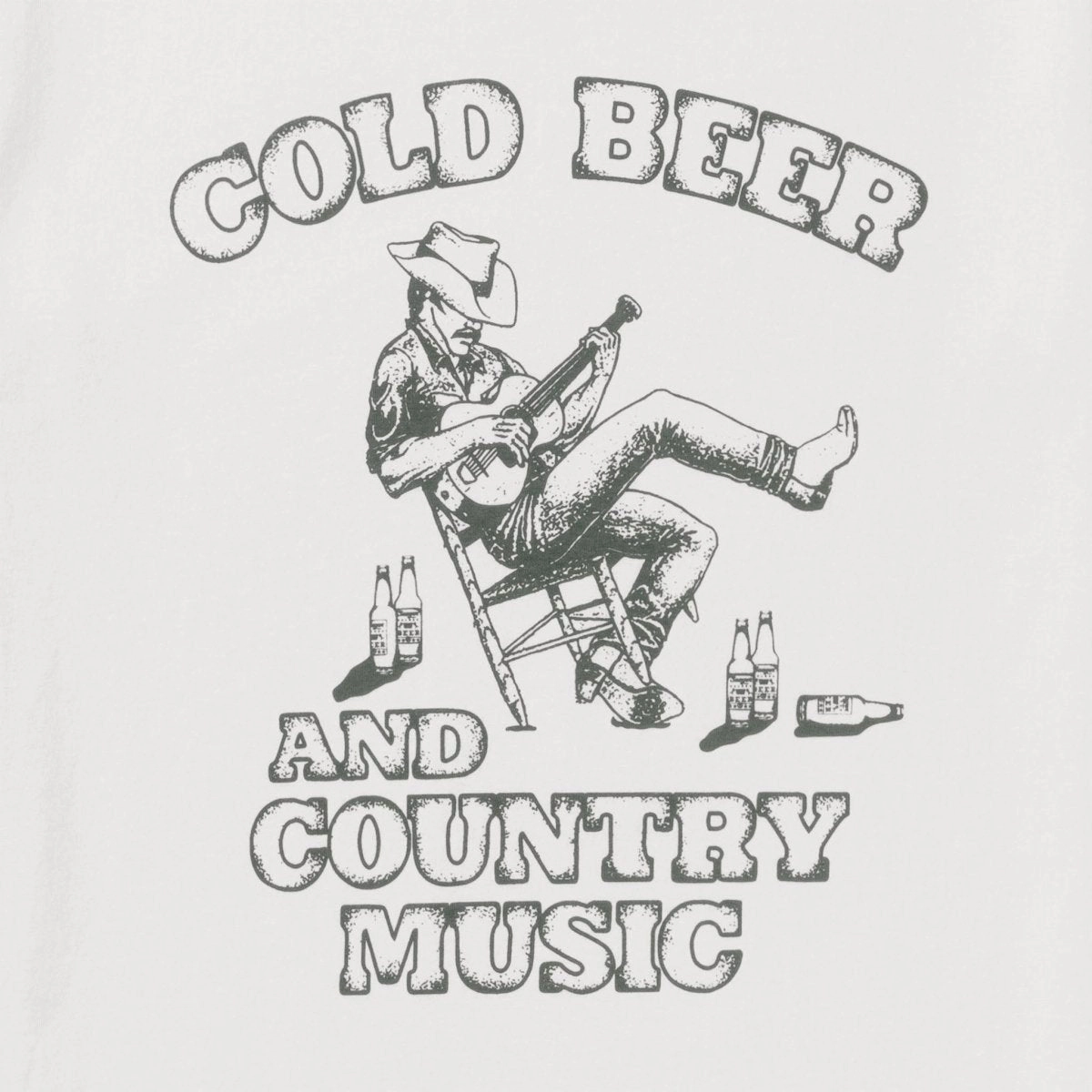 Seager Country Music T-Shirt - White Garment Washed Texture