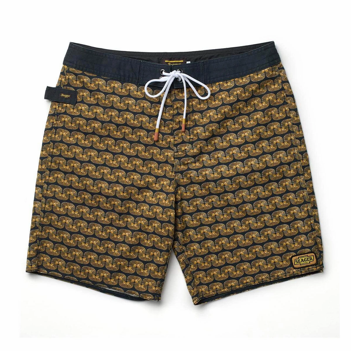 Stretchable Fit Seager Goldmine Boardshorts - Washed Black