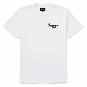 Seam Free Edging Teenager fashion Seager Russ T-Shirt - White