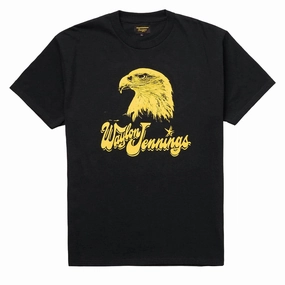 Seager x Waylon Jennings Eagle T-Shirt - Vintage Black School spirit