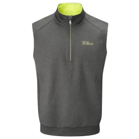 involvement Anti Snag Fabric Oscar Jacobson Trent Tour 1/2 Zip Golf Vest - Pewter