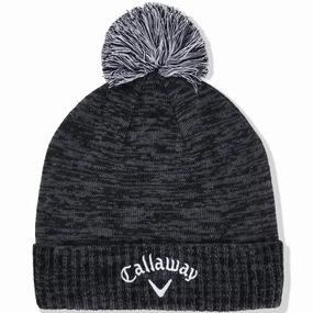 Callaway Ta Pom Beanie - Black Floral Motif Global Style