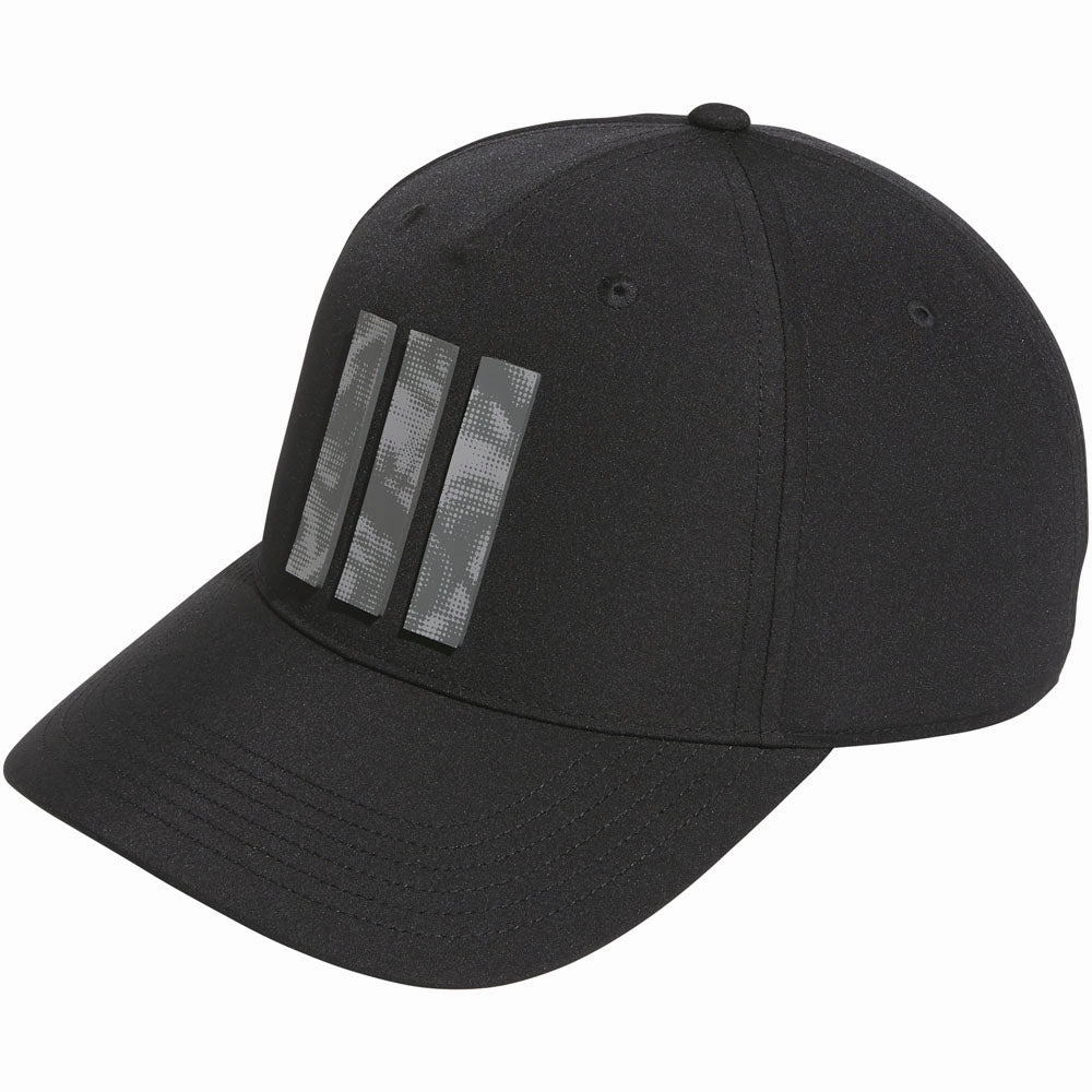adidas Tour 3 Stripe Print Cap - Black Go Outdoors Relax Mode