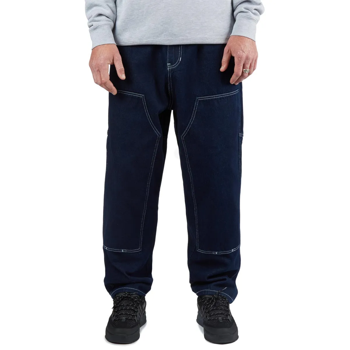 CCS 4x4 Reinforced Baggy Taper Denim Jeans - Overdyed Navy Fashion Fit