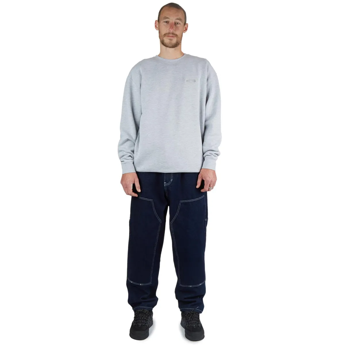 DoubleLayeredKnees Timeless Comfort Fit CCS 4x4 Reinforced Baggy Taper Denim Jeans - Overdyed Navy