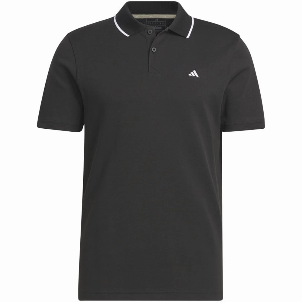 Comfort and Fit adidas Go-To Pique Polo Shirt - Black